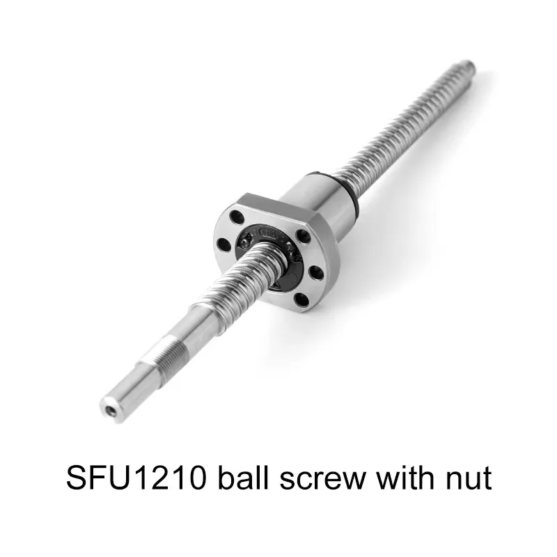 SFU1204 SFU1205 SFU1210 200 300 400 450 500 600mm Rolled Ball Screw C7 with 1204 1205 1210 Ball Nut BK/BF10 End Machined CNC