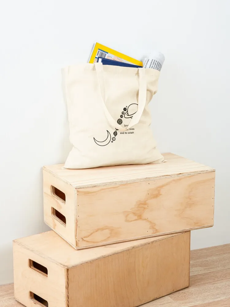 moon and to saturn 1 Tote Bag tote bag women custom canvas bag Eco Shopping bags