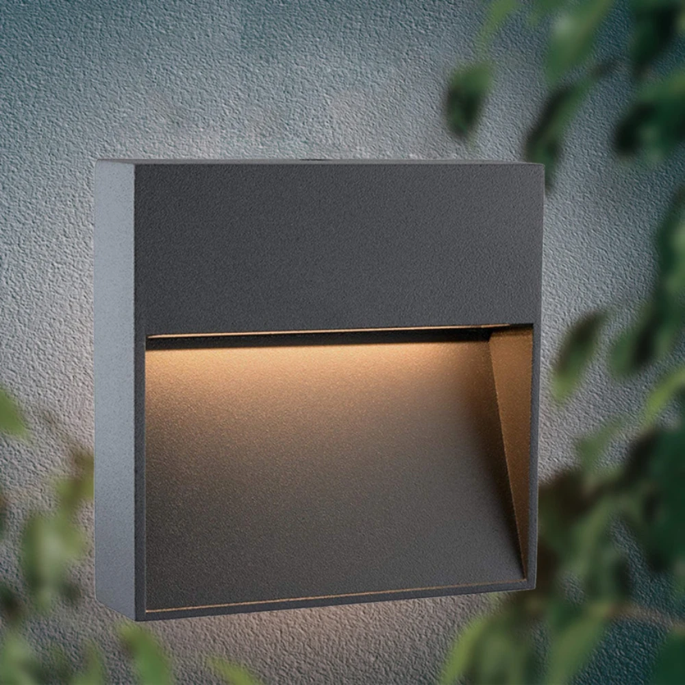 JOYINLED Outdoor Waterproof Wall Lamps 6W Square Aluminum Wall Light Garden Porch Terrace Corridor Balcony Wall Sconce Lighting