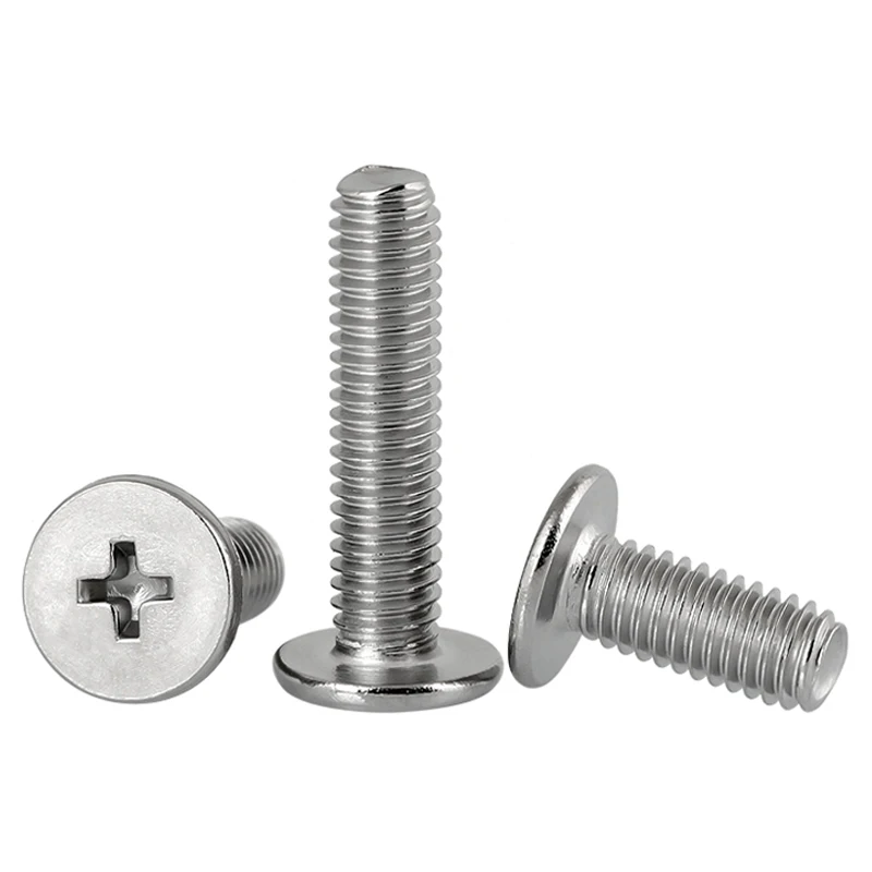 304 Stainless Steel Cross Phillips CM Ultra Thin Super Low Flat Wafer Head Screw Bolt M0.8 M1.2 M1.4 M1.6 M2 M2.5 M3 M4 M5 M6 M8