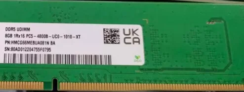 For HMCG66MEBUA081N AA 8G 1RX16 PC5-4800B-U DDR5 Desktop