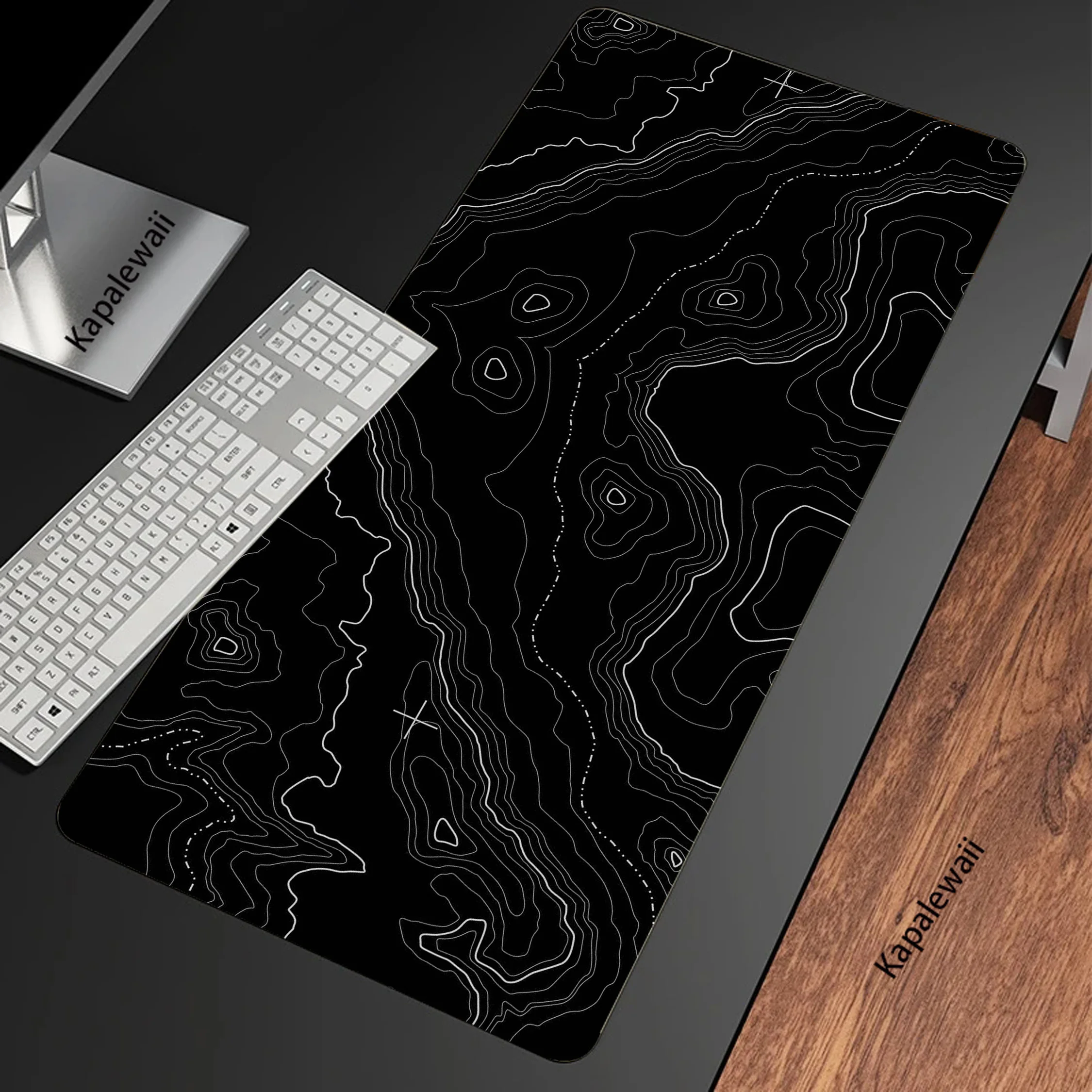 Black And White Line Pc Game Mousepad Large Mouse Pad XXL Gamer Mouse Mat Notebook Office Table Carpet Gaming Mats 900x400mm