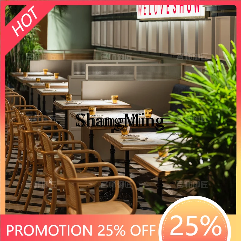 CL  shop table and chair combination theme restaurant casual medieval armrest back chair