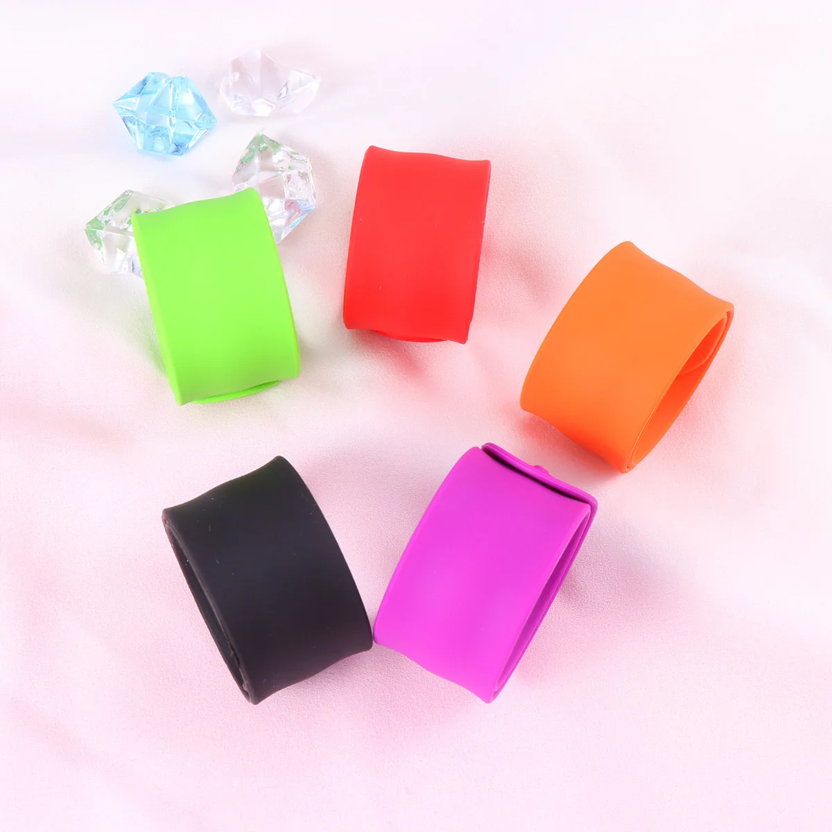 

10Pcs Silicone Slap Bracelets Colorful Adjustable Flexible Wristbands Popular Kids Party Gift Prize Silicone Bracelet