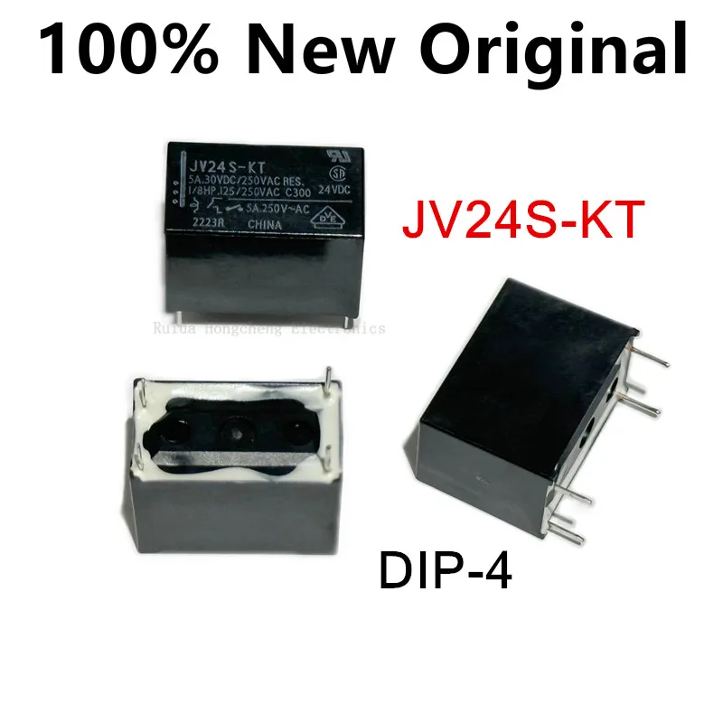 5-10PCS/Lot JV24S-KT 、JV12S-KT 、JV5S-KT DIP-4 New Electromagnetic Relay 5A SPST-NO JV-12S-KT 、JV-24S-KT 、JV-5S-KT