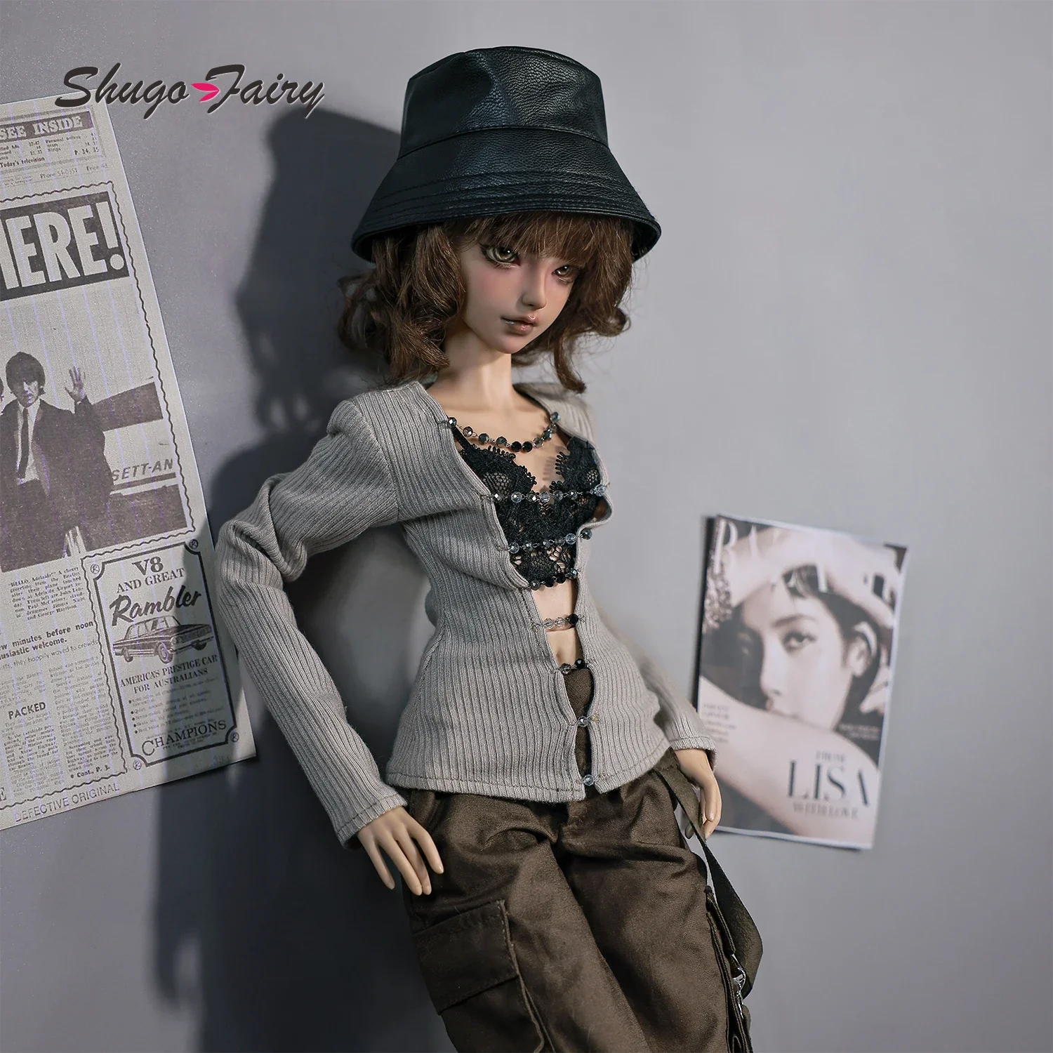 Bjd Doll 1/4 Julia B Full Set Cool Y2K Style Small Chest Cocky Hottie Female Ball Jointed Dolls Shugafairy