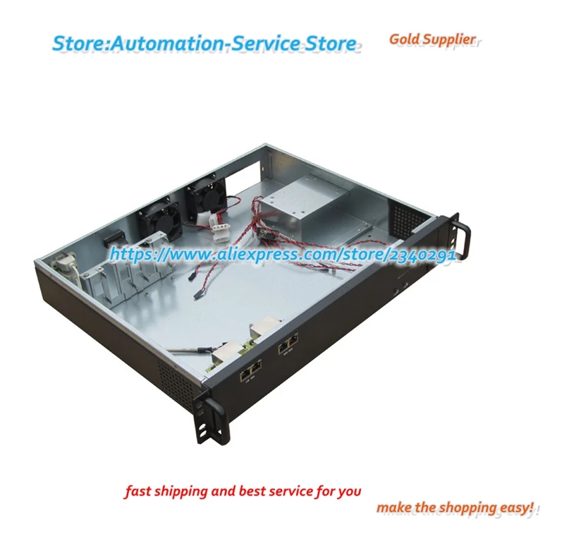 1,5 HE J350 Firewall-Chassis, ultrakurzes 1 HE halbweiches Routing-Chassis, 350 langes Mundnetz