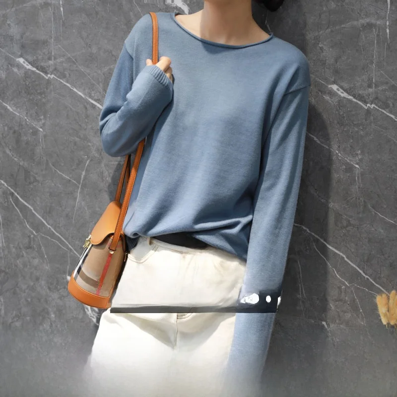 

Women's V-Neck Short Woolen Sweater Autumn Winter Fashion Basic Fit Knitted Top Warmth Comfortable Straight Cut Commute Style