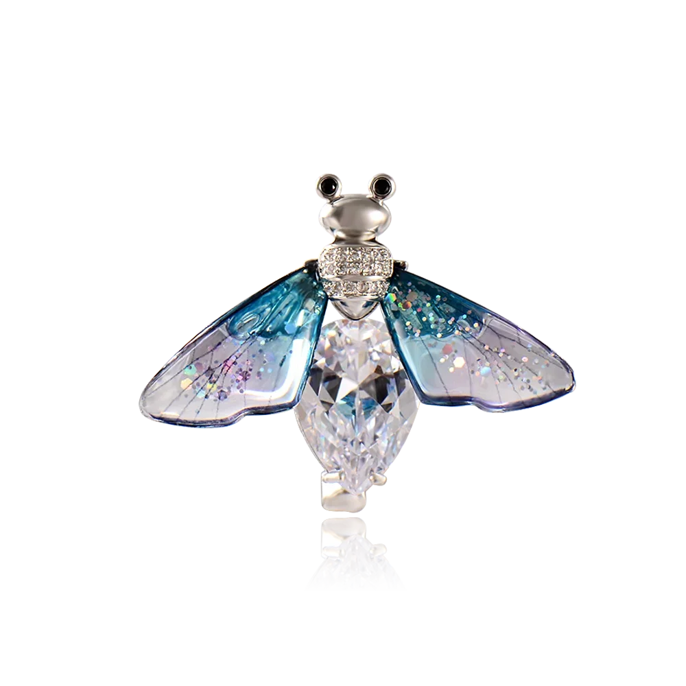 

Blucome Newest Shiny Zircon Bee Brooches Insect Brooch for Women Girls Suit Bag Scarf Hat Corsage Pins Jewelry Accessories Gifts