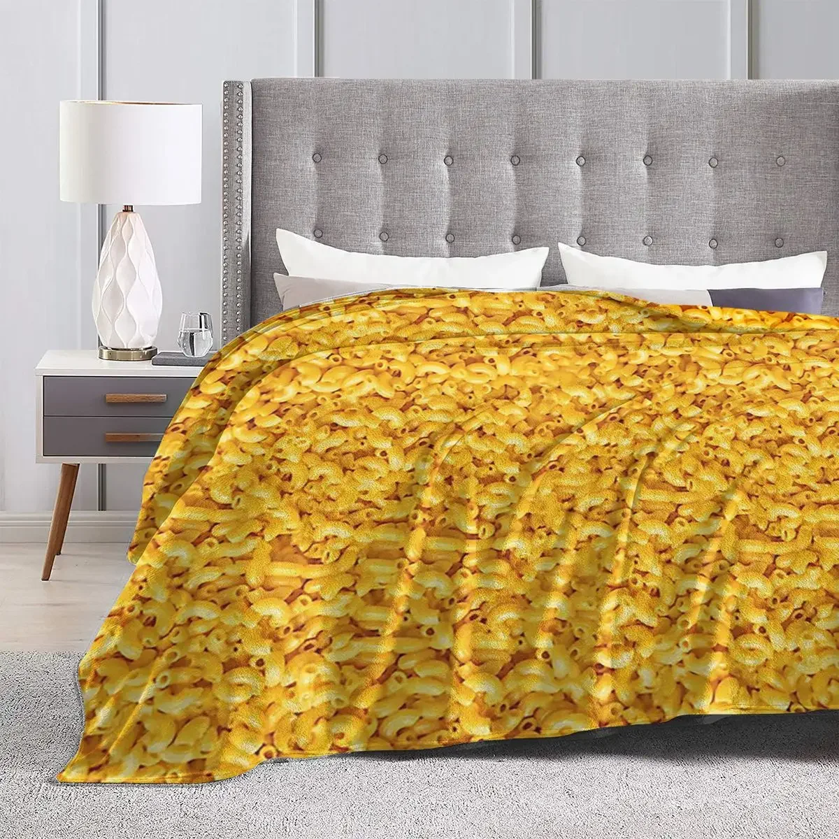 Mac And Cheese Blanket Soft Warm Flannel Throw Blanket Bedding for Bed Living room Picnic Travel Home Sofa