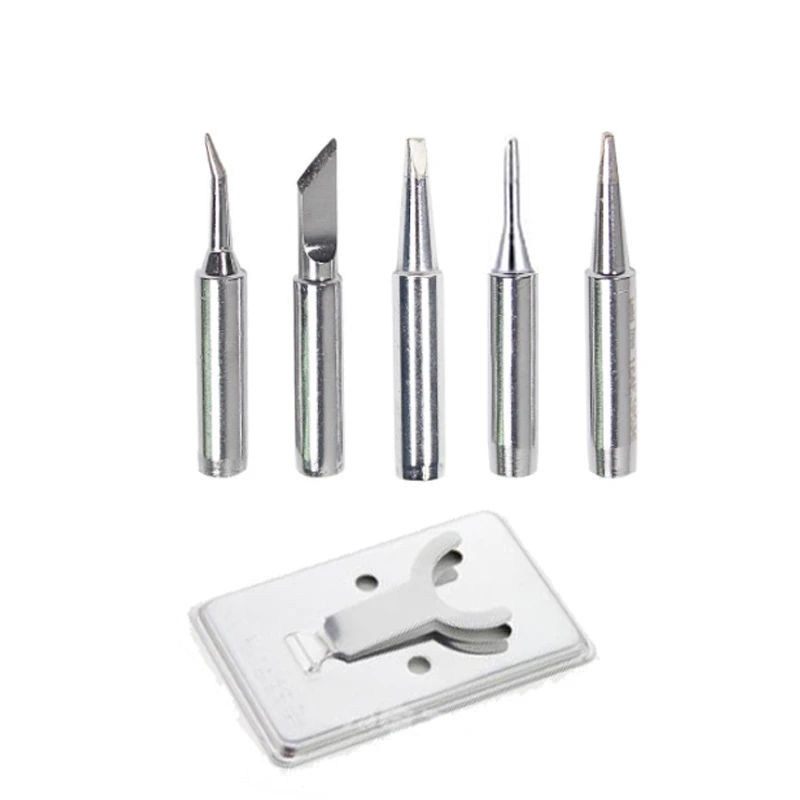 5pcs Pure Copper Lead-Free 900M-T-K Soldering Iron Tip Soldering Iron Tip For Soldering Rework Station Soldering Tools