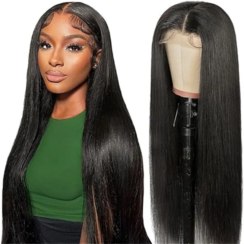 

40 Inch Bone Straight 5x5 Hd Lace Front Wigs Glueless Preplucked Pre Cut 5X5 Lace Closure Wig Human Hair Ready To Wear For Women