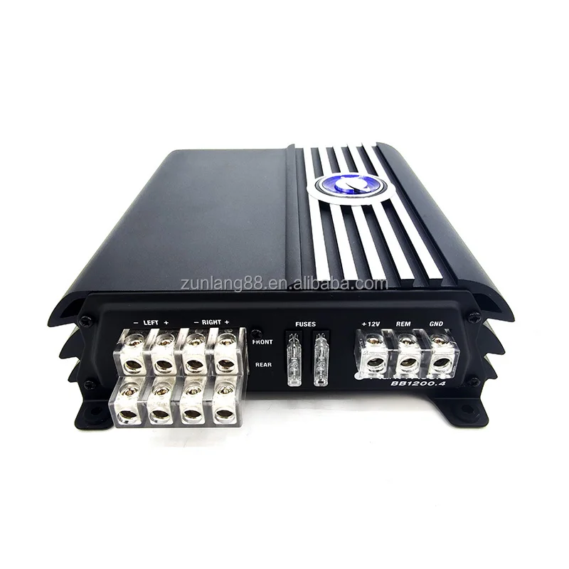 Car Amplifier 1200W  4 Channels Monoblock Class D Full Range Midrange RMS 300W Mono Block Car Sound Subwoofer Amplifier
