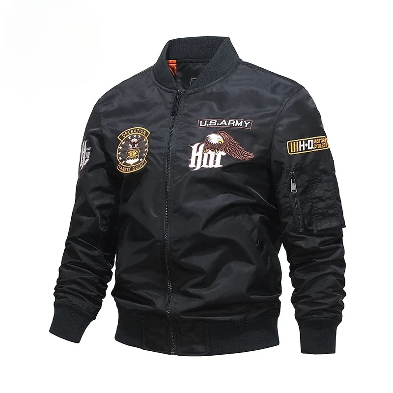 

Spring and Autumn New Air Force ma1 Pilot Jacket Men's Heavy Industry Embroidered Baseball Jacket Eagle Jacket Tooling