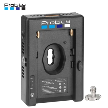 NP-F Caricabatteria Piastra adattatore batteria Adattatore pattino freddo 1/4 pollici per NP-F550 F750 F970 per BMPCC 4K 6K DSLR ILDC