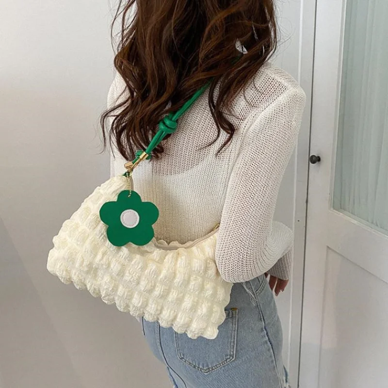 Designer Bubbles Nylon Shoulder Crossbody Bag Trendy Women's Handbag Fashion Pleated Underarm Bag Phone Wallet Hobos Tote Bag