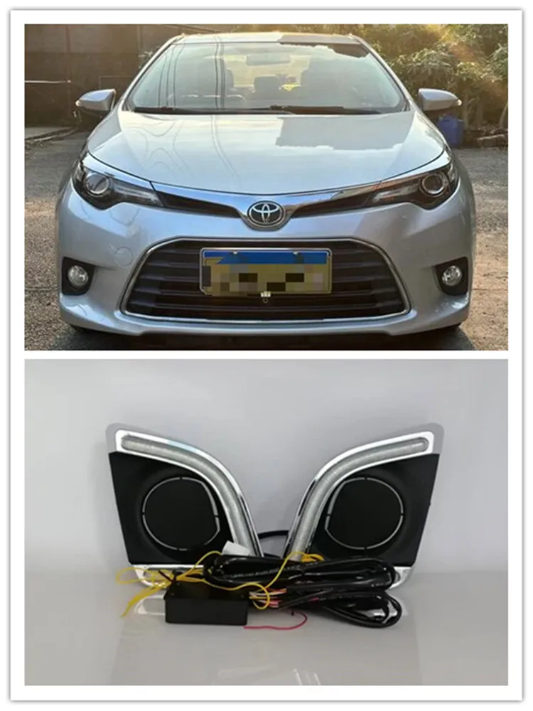 

LED DRL For Toyota Levin 2014 2015 2016 Daytime Running Lights Waterproof Daylight Lamp With Flash Turning Light Signal 12V