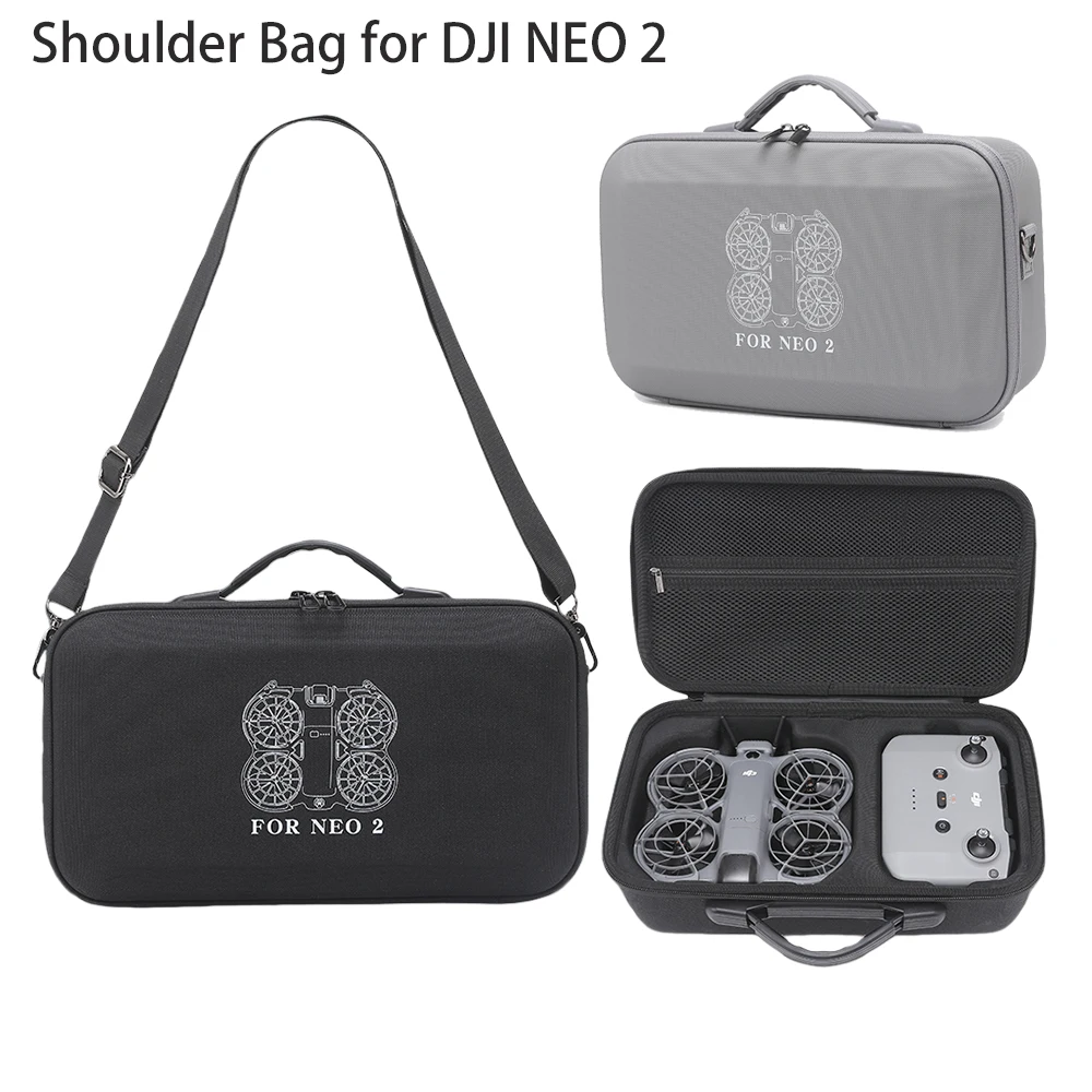 

For DJI NEO 2 PU Storage Bag Portable Shoulder Bag Large Capacity Case For DJI Neo 2 RC N3 Organiser Shockproof Bag Accessory