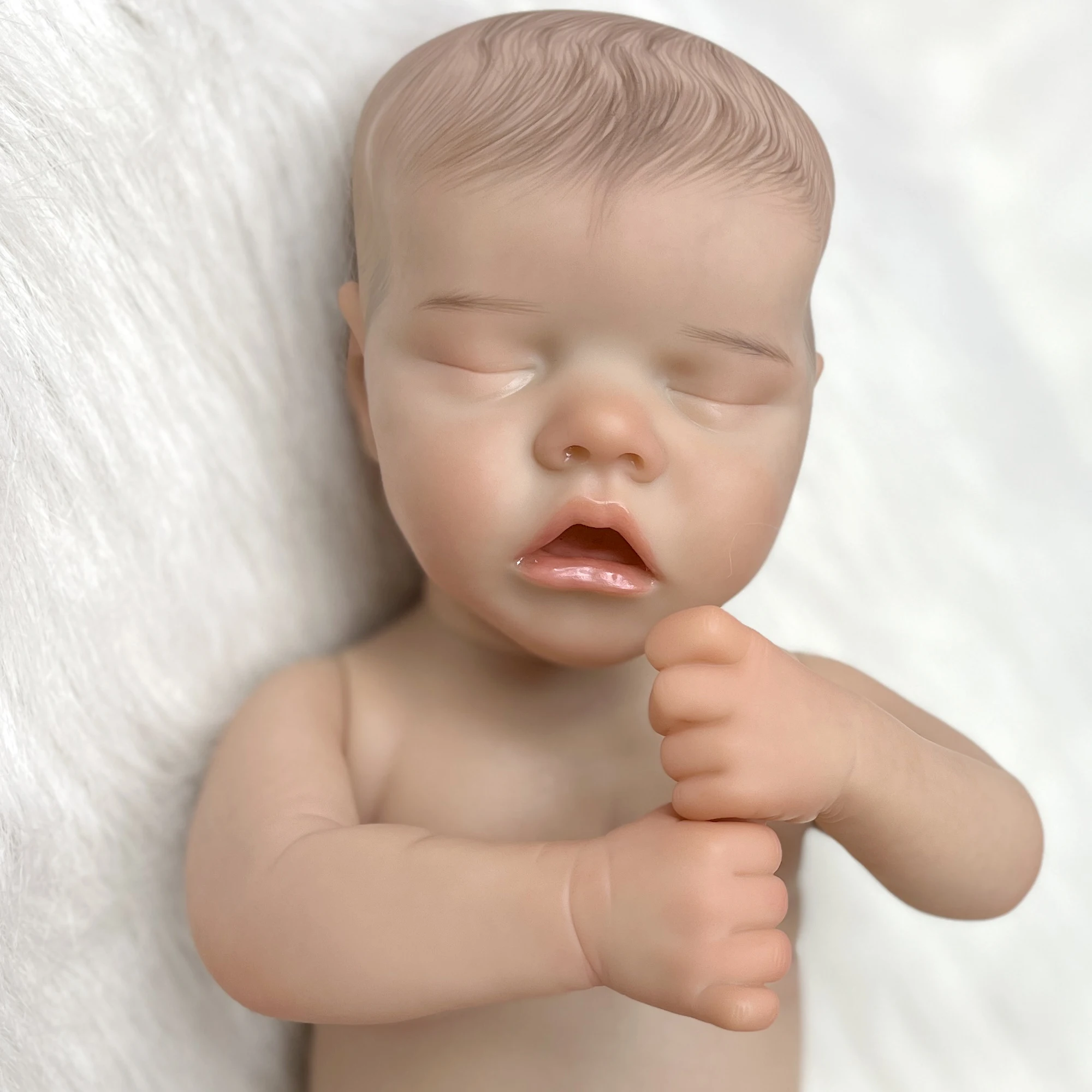 

17" Cuddly Twins A Full Body Vinyl Bebe Reborn 3D Painted Lifelike Real Art Reborn Baby Girl muñecas rebon bebê reborn