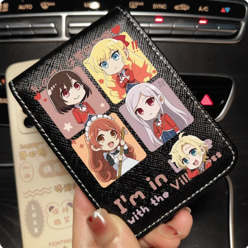 Anime Ich bin in der Liebe mit der Bösewichte Cartoon Mode Brieftaschen Pu Geldbörse Karten halter Geld Tasche Geschenk B783 Cosplay