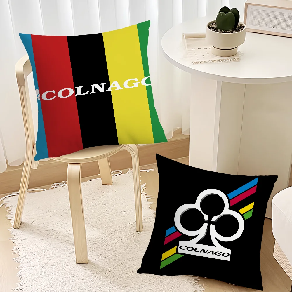 سباق C-ColnagoS دراجة شعار غطاء الوسادة غرفة المعيشة اللوح الأمامي مكتب وسادة غرفة نوم وسادة أريكة قيلولة الوقت كيس وسادة