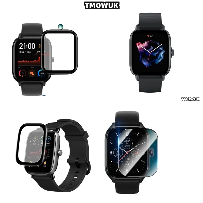 

For Amazfit BIP 3 5 6 U Pro Active Unity GTS 2E 2 3 4 MINI - Long - Lasting Soft Flexible Screen Protective Film - 3D Curved Ful