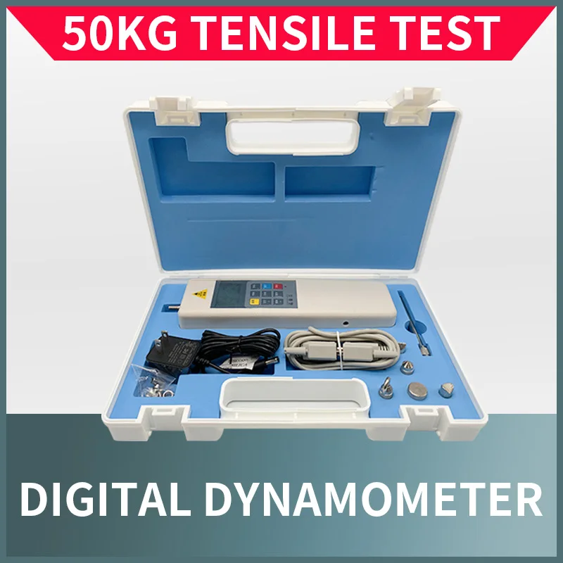 500N Digital Pointer Push Pull Force Gauge Manual Horizontal Harness Terminal Tension Tester Inspection Machine Test Stroke 50mm