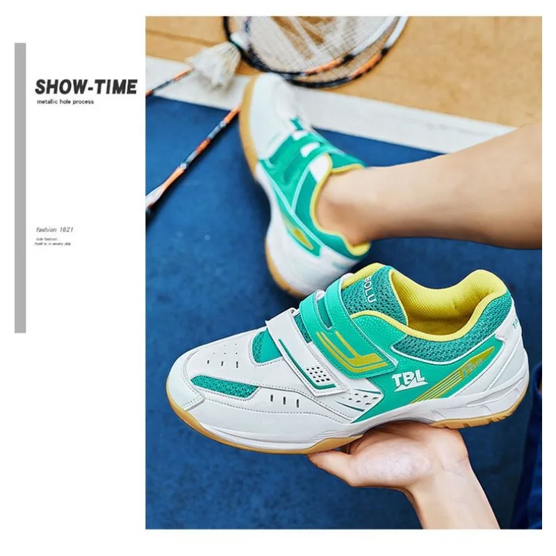 

Original Brand Unisex Gym Badminton Shoe Professional Table Tennis Shoe Designer Hook & Loop Indoor Court Shoe 36-45