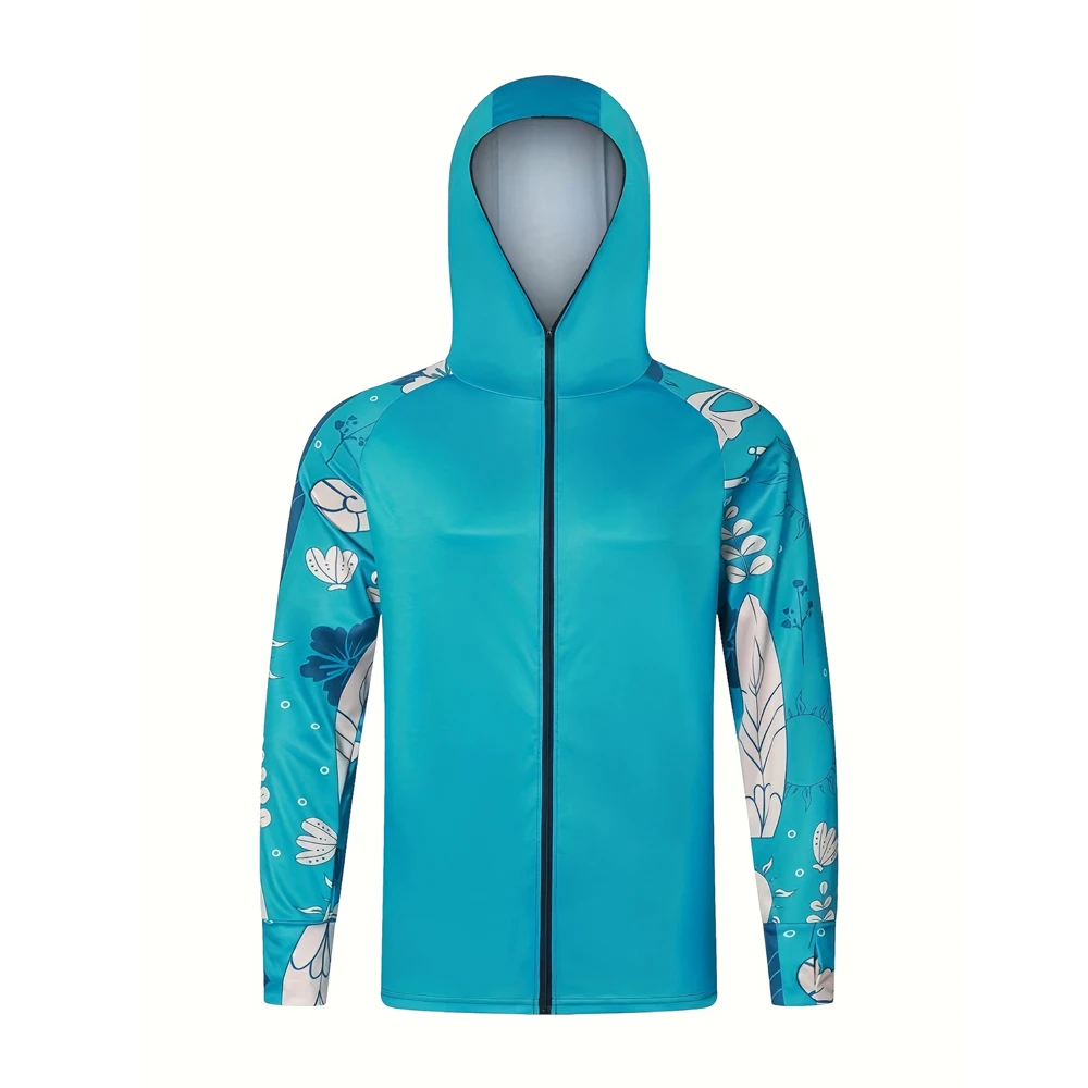 Magliette da pesca con ventilazione confortevole anti-uv da uomo nuove maglie con cappuccio con cerniera abbigliamento da pesca escursionismo