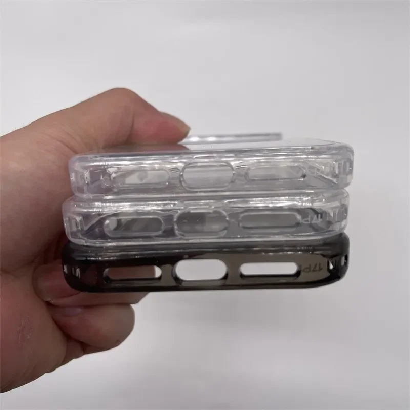الأصلي سلسلة التماثل واضح جراب هاتف آيفون 17 برو ماكس الهواء 16 15 14 13 12 بريق شفاف Ott صندوق مكافحة الإفلات غطاء #4