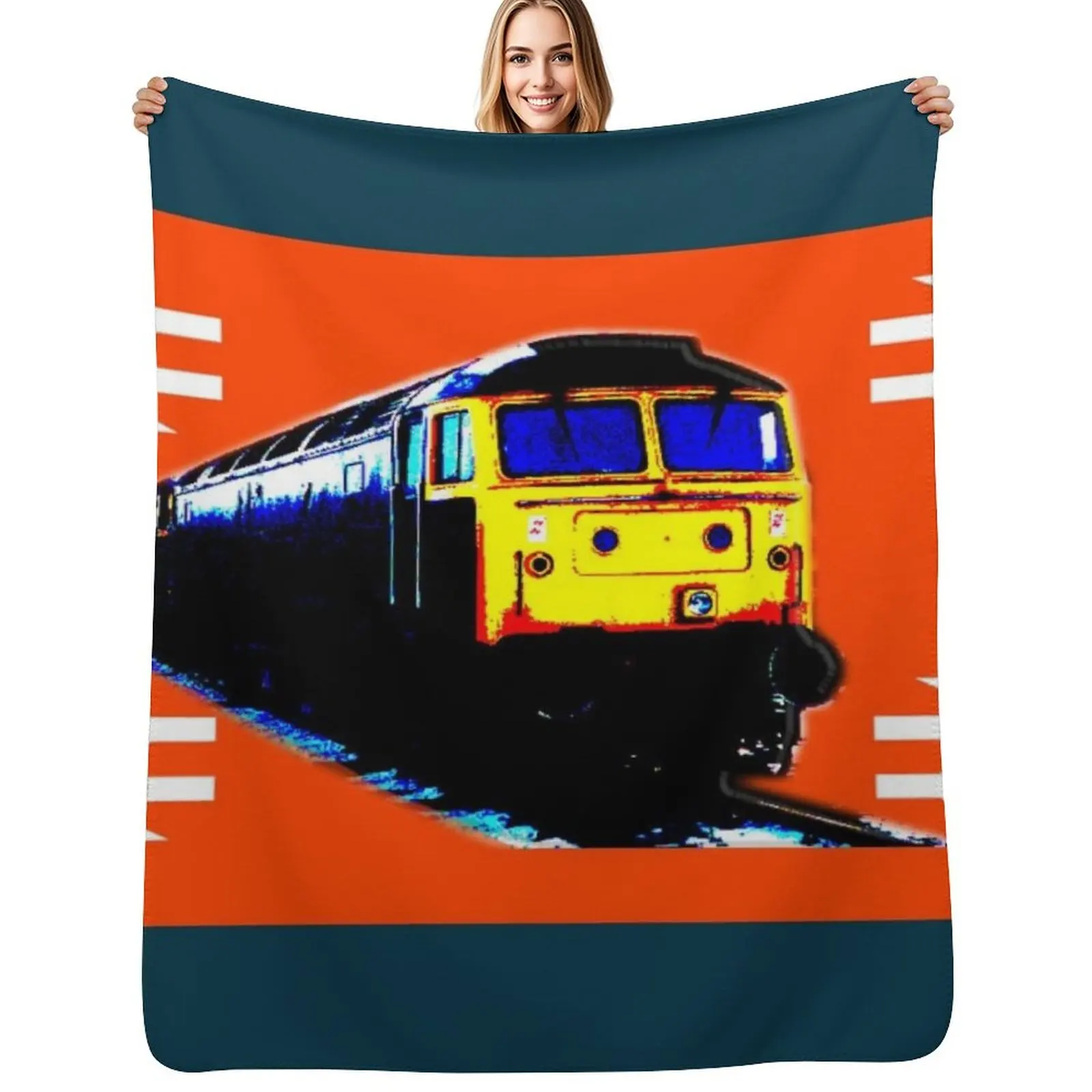 

CLASS 47 LOCOMOTIVE Throw Blanket Kid'S Custom Stuffeds Bed Fashionable Blankets