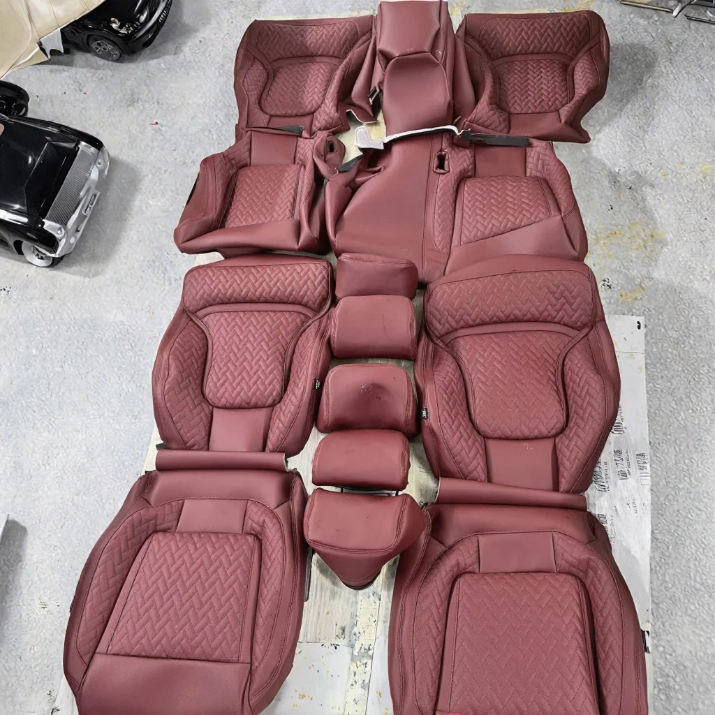 2025 Full Set Leather Seat Cover and Whole Car Interior Leather Wrapping Kit Compatible With 958 9Y0 Luxury SUV Upgrade