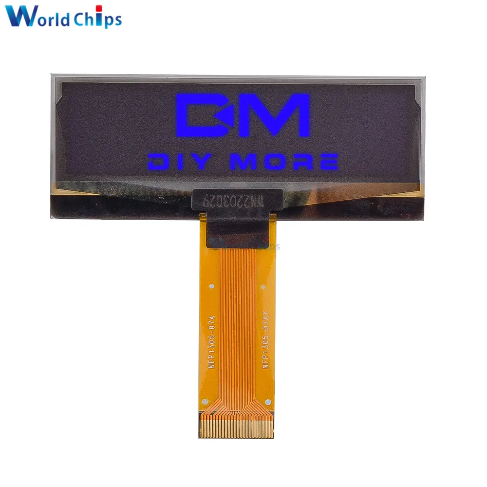 Imagem -03 - Polegada Módulo de Exibição Oled 24pin Plug-in tipo Tela Lcd Ssd1305 Unidade 128*32 Resolução Spi Interface Branco Verde Amarelo Azul 2.23