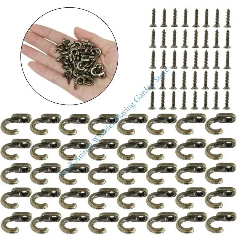 C9GC 40pack Durability Metal Hook Screws Provided Gift Giving Option