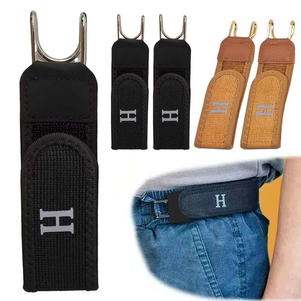 1/2/4/8/20pcs Metal Hook Stretch Waistband Unisex Functional Adjustable Comfortable Elastic Waist Belt For Daily Work Carry