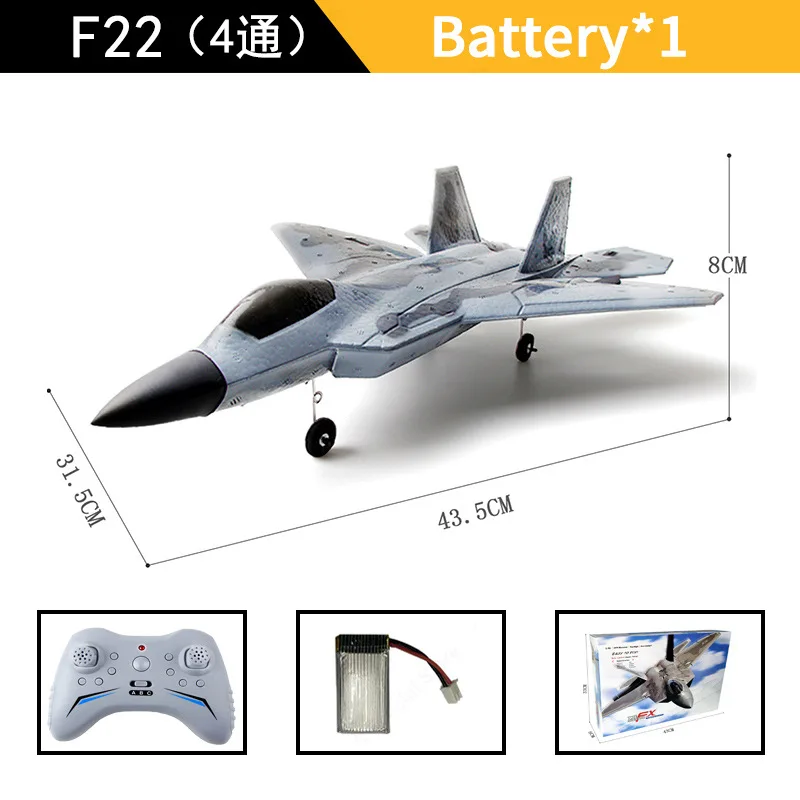 Fx922 Fernbedienung Flugzeug F22 Fernbedienung Kämpfer Vier Kanal Starrflügel Segelflugzeug Schaum Flugzeug Modell Spielzeug Geburtstag Geschenk