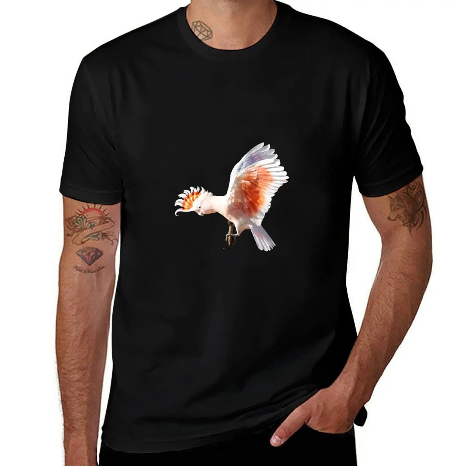 

Australian birds - Pink Cockatoo AKA Major Mitchell Cockatoo T-Shirt man t shirts cotton T-Shirt