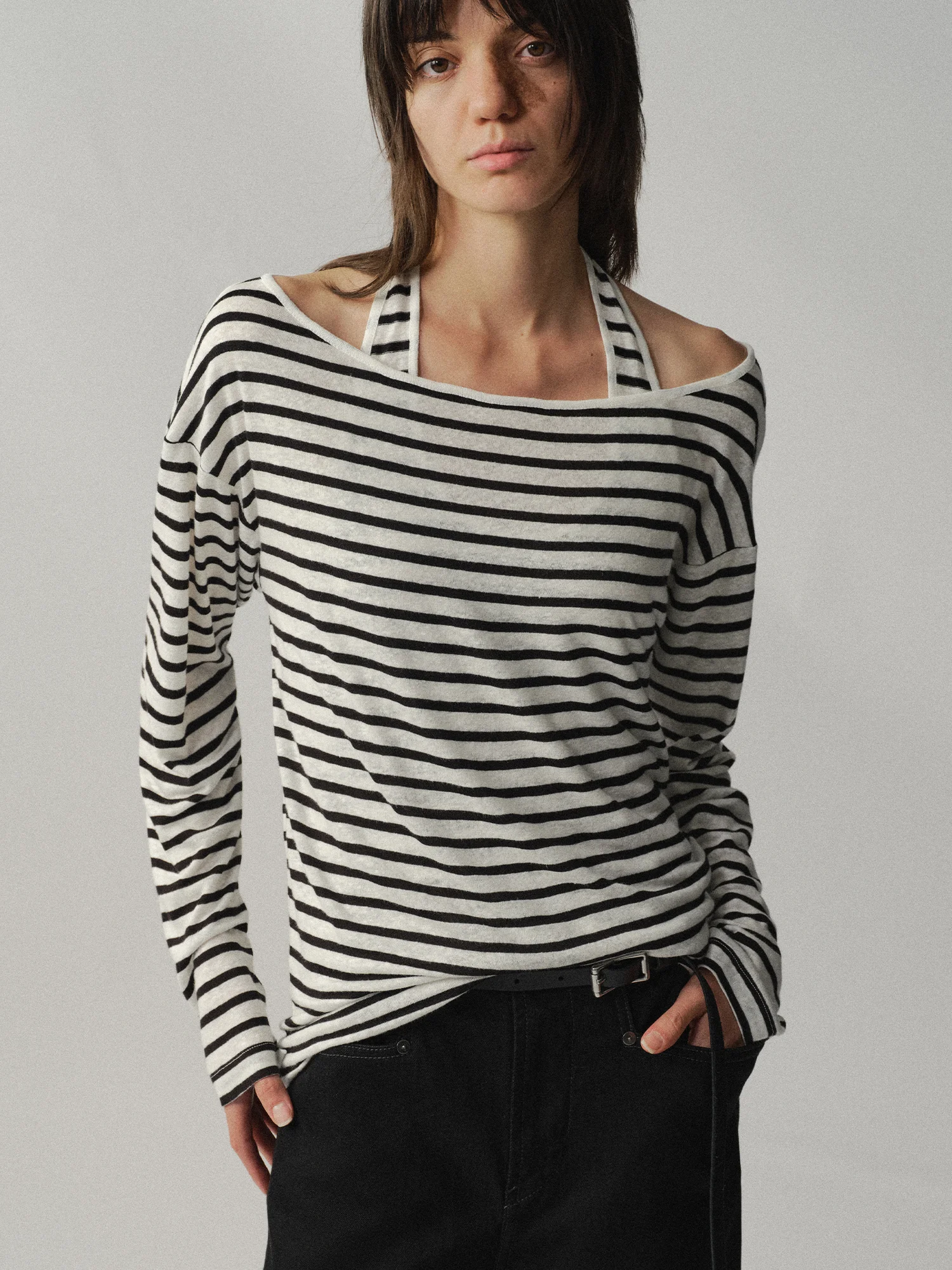 

Комплект Liegee из двух предметов: удлиненный жилет и футболка с длинным рукавом, повседневный, универсальный крой, из хлопка, для весеннего сезона, простой, дышащий, для отдыха.