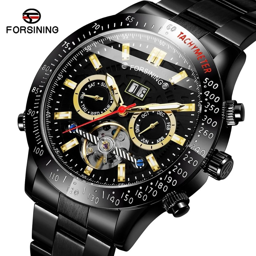 FORSINING 332G Luxury Brand Series Men\'s Watch Professional Aviation Week Business Automatic Date Sports Watches Surprise Price