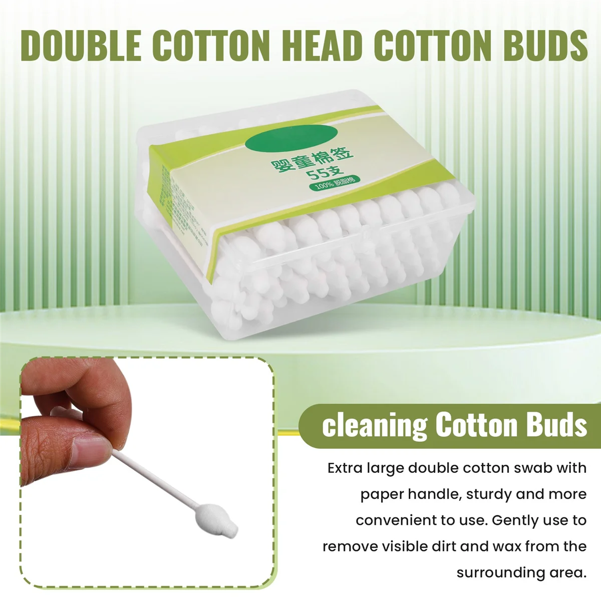 Baby Safety Cotton Buds Box of Approx. 55Pcs