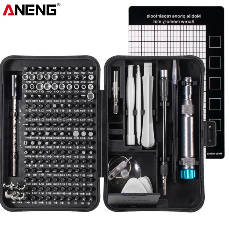 ANENG 170 In 1 Precision Screwdriver Set CR-V Magnetic Torx Phillips Hex Screwdriver Bits Notebook Phone Repair Hand Tools