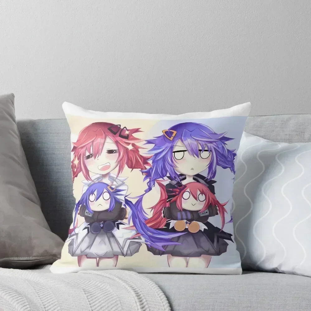 Kurome and Uzume Hyperdimension Neptunia Throw Pillow Christmas Covers Couch Cushions luxury throw pillow covers pillow