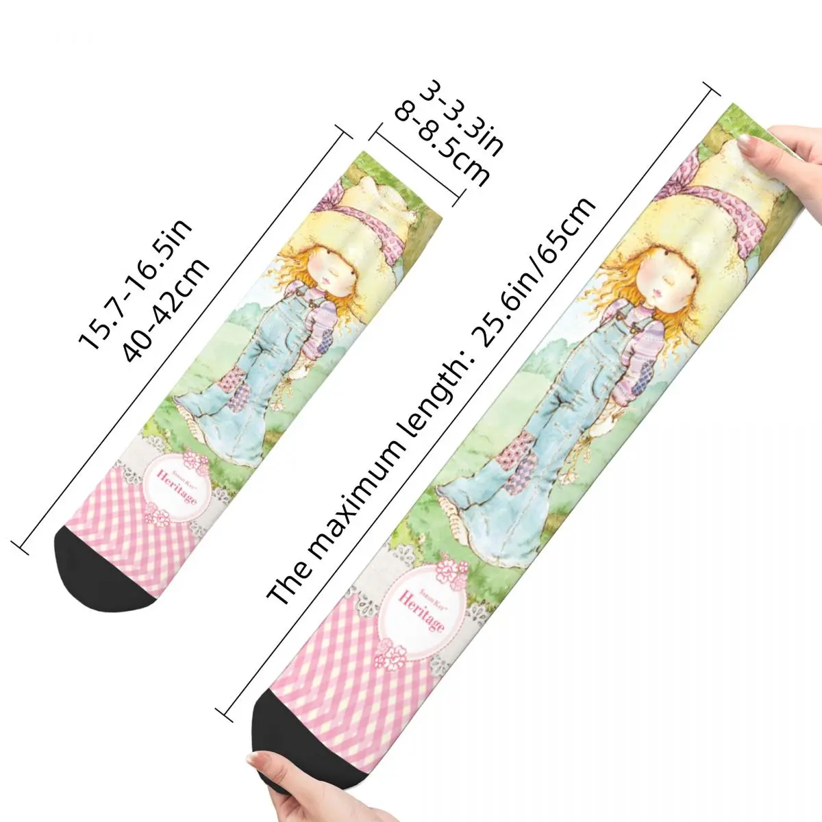 Men's Sarah Kay Cartoon Girl Socks Super Soft Casual Kids Country Life Socks Hip Hop Product Middle TubeSocks Wonderful Gifts