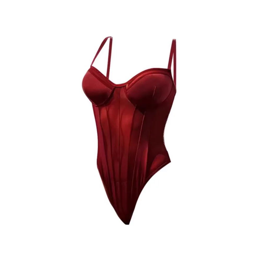 

Beach Wear Transparent Deep V Jumpsuits Slim Fit Romper Shorts Camisole Jumpsuits Underwear Sleeveless Mesh Bodysuit Women Lady