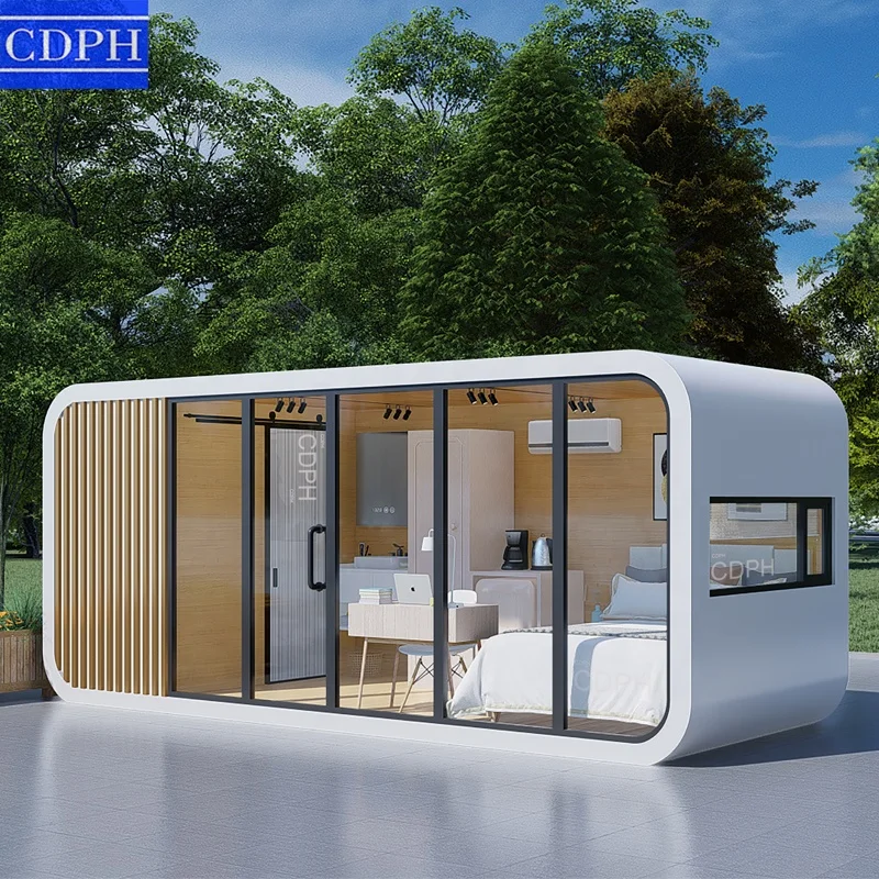 20ft 40ft Prefab Modular Houses Tiny Homes Cabin Office Portable Home Pod  Cabin