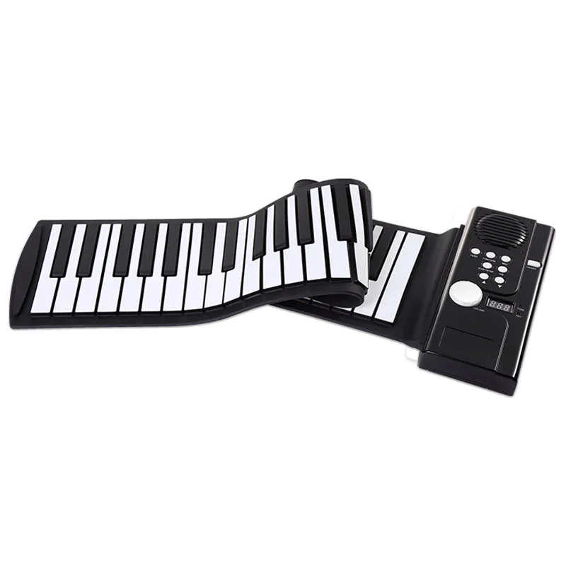 

Ручное свернутое электронное пианино 61-клавишное портативное складное силиконовое гибкое мягкое пианино для начинающих, детский образовательный инструмент
