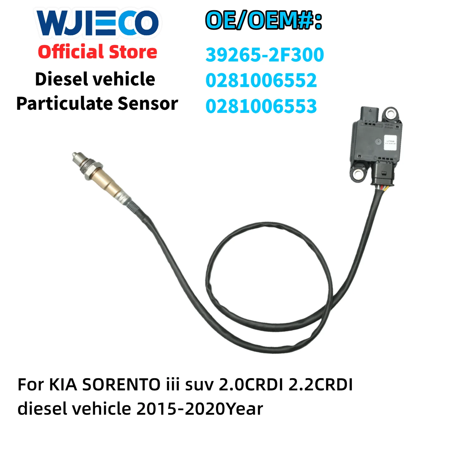 

Датчик твердых частиц 392652F300 для KIA SORENTO III SUV 2.0CRDI 2.2CRDI, дизельный автомобиль 2015-2020 гг., 39265-2F300, датчик PM, WJIECO