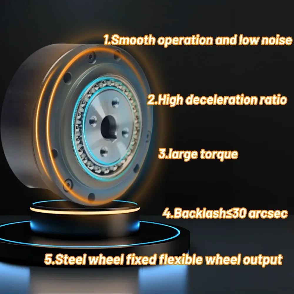 Mini Strain Wave Gear Reducer Harmonic Drive Harmonic Reducer Robot Joint Reducer Precision Stepper Servo Motor Turntable