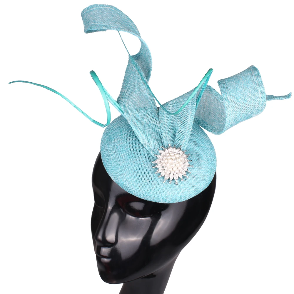 

Feather Hair Fascinator Hat Clips Gorgeous Women Fancy Wedding Hats Hair Accessories Headband Hat Lady Bride Party Millinery