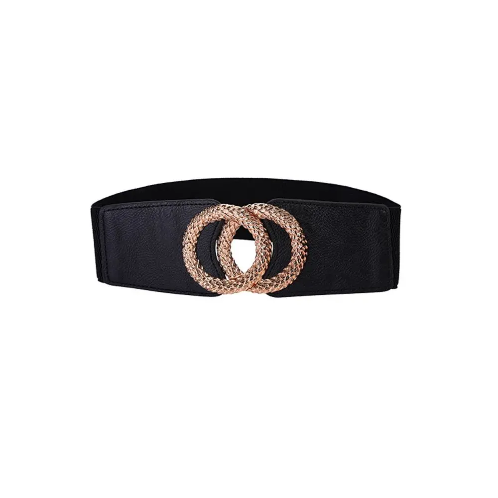 

Adjustable All-match Female Cummerbunds Corset PU Leather Cummerbund Skirt Decorations Elastic Waist Strap Wide Waistband